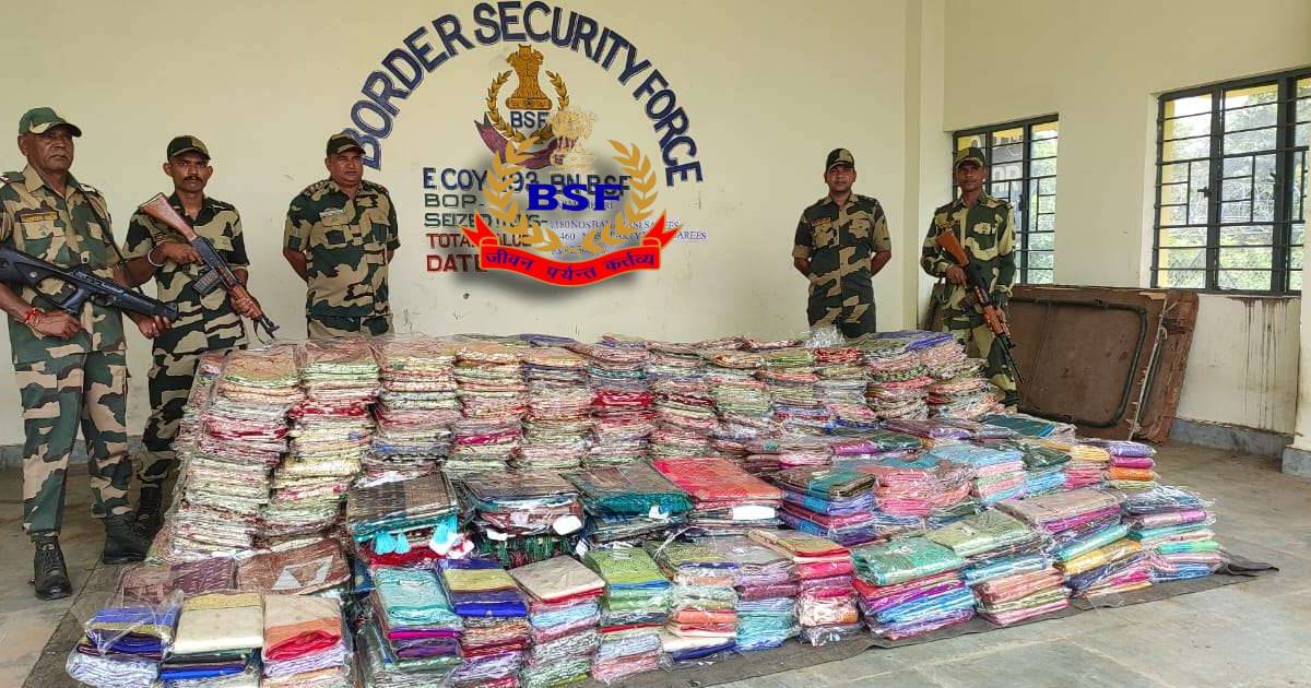 Meghalaya: BSF intercepts vehicle loaded with clothes worth over Rs 10 lakh